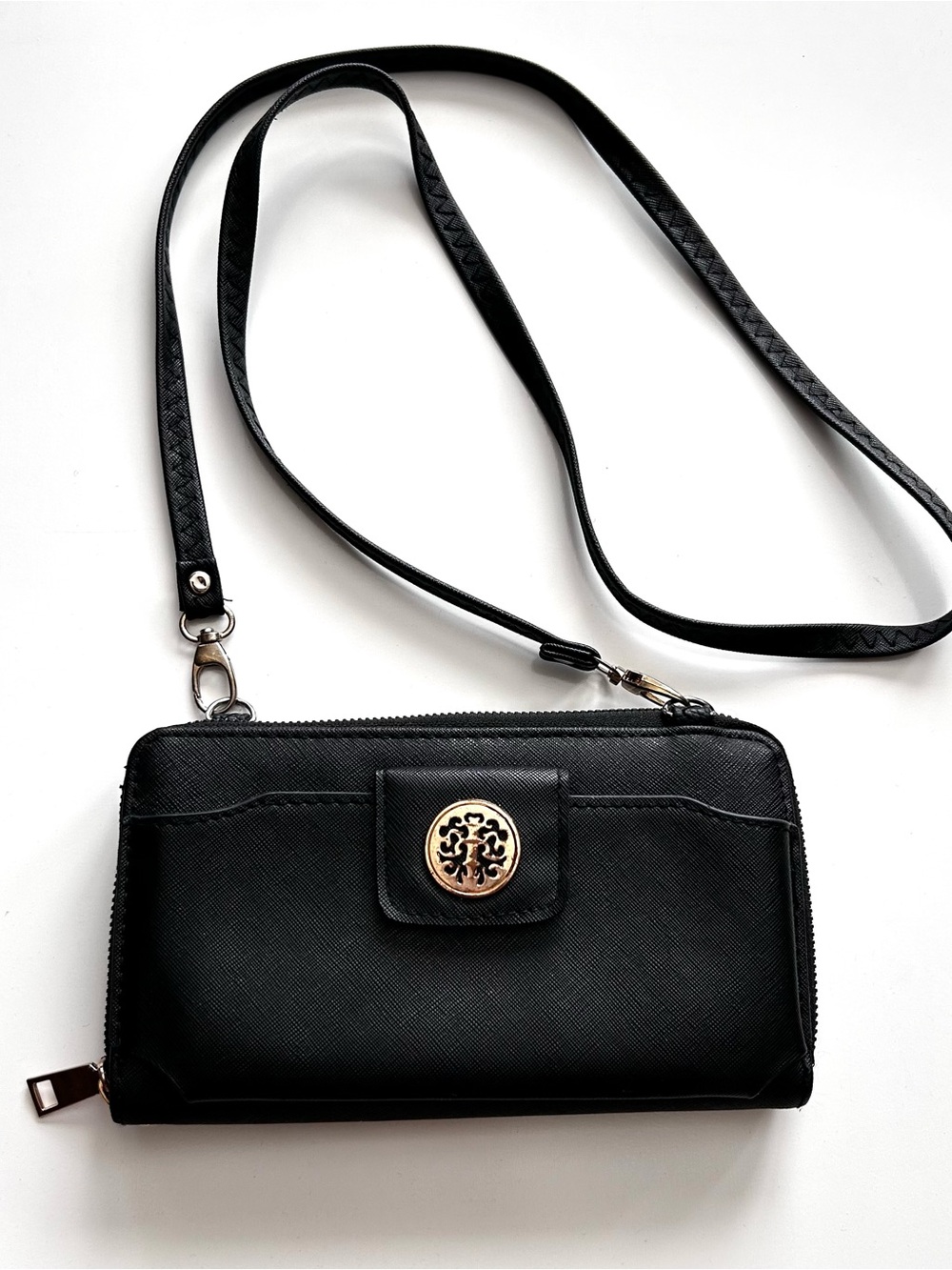 Dasein Women Fashion Clutch Collection Zip Around Emblem Long Wallet Purse